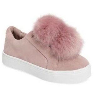Sam Edelman Pink Pom Pom Sneakers